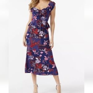 Sophia Jeans‎ by Sophia Vergara Sweetheart Long Slvls Multicolor Midi Sz S Dress